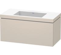Duravit L-Cube c-bonded Ensemble suspendu, 1 tiroir, sans trop-plein, sans trou pour robinetterie, 1000x500x480mm, LC6918N8383, LC6918N8383, Colorazione: Decoro Taupe Supermatt