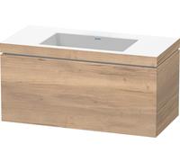Duravit L-Cube c-bonded Ensemble suspendu, 1 tiroir, sans trop-plein, sans trou pour robinetterie, 1000x500x480mm, LC6918N5555, LC6918N5555, Colorazione: Rovere marmorizzato Decorazione