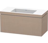Duravit L-Cube c-bonded Ensemble suspendu, 1 tiroir, sans trop-plein, sans trou pour robinetterie, 1000x500x480mm, LC6918N7575, LC6918N7575, Colorazione: Arredamento in lino