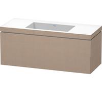 Duravit L-Cube c-bonded Ensemble suspendu, 1 tiroir, sans trop-plein, sans trou pour robinetterie, 1200x500x480mm, LC6919N7575, LC6919N7575, Colorazione: Arredamento in lino