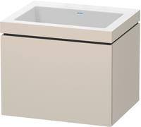 Duravit L-Cube c-bonded Ensemble suspendu, 1 tiroir, sans trop-plein, sans trou pour robinetterie, 600x500x480mm, LC6916N9191, LC6916N9191, Colorazione: Taupe Matt DÃ©cor