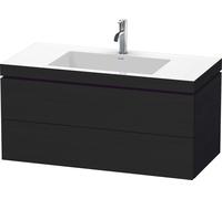 Duravit L-Cube c-bonded Ensemble suspendu, 2 tiroirs, sans trop-plein, 1 trou pour robinet, 1000x500x480mm, LC6928O1616, LC6928O1616, Colorazione: Rovere nero decorativo