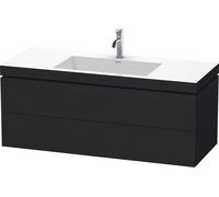 Duravit L-Cube c-bonded Ensemble suspendu, 2 tiroirs, sans trop-plein, 1 trou pour robinet, 1200x500x480mm, LC6929O1616, LC6929O1616, Colorazione: Rovere nero decorativo