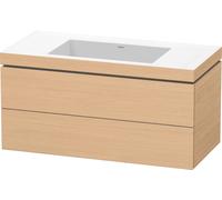 Duravit L-Cube c-bonded Ensemble suspendu, 2 tiroirs, sans trop-plein, sans trou pour robinetterie, 1000x500x480mm, LC6928N3030, LC6928N3030, Colorazione: Rovere naturale decorativo