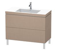 Duravit L-Cube c-bonded Ensemble vertical, 2 tiroirs, sans trop-plein, 1 trou pour robinet, 1000x698x480mm, LC6938O7575, LC6938O7575, Colorazione: Arredamento in lino