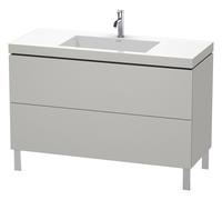 Duravit L-Cube c-bonded Ensemble vertical, 2 tiroirs, sans trop-plein, 1 trou pour robinet, 1200x698x480mm, LC6939O0707, LC6939O0707, Colorazione: Decoro grigio cemento opaco