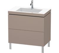 Duravit L-Cube c-bonded Ensemble vertical, 2 tiroirs, sans trop-plein, 1 trou pour robinet, 800x698x480mm, LC6937O4343, LC6937O4343, Colorazione: Basalto opaco decoro opaco