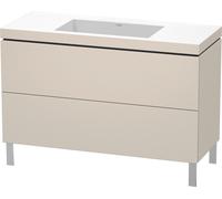 Duravit L-Cube c-bonded Ensemble vertical, 2 tiroirs, sans trop-plein, sans trou pour robinetterie, 1200x698x480mm, LC6939N9191, LC6939N9191, Colorazione: Taupe Matt DÃ©cor
