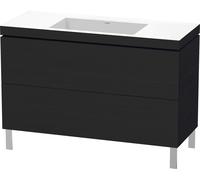 Duravit L-Cube c-bonded Ensemble vertical, 2 tiroirs, sans trop-plein, sans trou pour robinetterie, 1200x698x480mm, LC6939N1616, LC6939N1616, Colorazione: Rovere nero decorativo