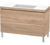 Duravit L-Cube c-bonded Ensemble vertical, 2 tiroirs, sans trop-plein, sans trou pour robinetterie, 1200x698x480mm, LC6939N5555, LC6939N5555, Colorazione: Rovere marmorizzato Decorazione