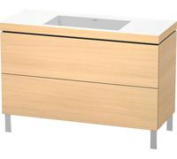 Duravit L-Cube c-bonded Ensemble vertical, 2 tiroirs, sans trop-plein, sans trou pour robinetterie, 1200x698x480mm, LC6939N7171, LC6939N7171, Colorazione: Rovere mediterraneo impiallacciato in vero le