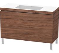 Duravit L-Cube c-bonded Ensemble vertical, 2 tiroirs, sans trop-plein, sans trou pour robinetterie, 1200x698x480mm, LC6939N2121, LC6939N2121, Colorazione: Decorazione in noce scuro