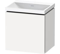 Duravit L-Cube c-shaped Ensemble suspendu, 1 porte, charnière à droite, sans trop-plein, sans trou pour robinetterie, 450x480x350mm, LC6949N18180000, LC6949N18180000, Colorazione: Bianco opaco Decor b