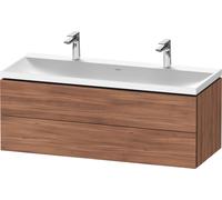 Duravit L-Cube c-shaped Ensemble suspendu, 2 tiroirs, 2 plans de toilette, sans trop-plein, 2 trous pour robinetterie, 1200x480x480mm, LC6954O79790000, LC6954O79790000, Colorazione: Decorazione natura