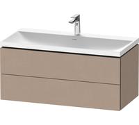 Duravit L-Cube c-shaped Ensemble suspendu, 2 tiroirs, sans trop-plein, 1 trou pour robinet, 1000x480x480mm, LC6952O75750000, LC6952O75750000, Colorazione: Arredamento in lino