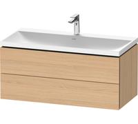 Duravit L-Cube c-shaped Ensemble suspendu, 2 tiroirs, sans trop-plein, 1 trou pour robinet, 1000x480x480mm, LC6952O30300000, LC6952O30300000, Colorazione: Rovere naturale decorativo