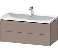Duravit L-Cube c-shaped Ensemble suspendu, 2 tiroirs, sans trop-plein, 1 trou pour robinet, 1000x480x480mm, LC6952O43430000, LC6952O43430000, Colorazione: Basalto opaco decoro opaco