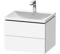 Duravit L-Cube c-shaped Ensemble suspendu, 2 tiroirs, sans trop-plein, 1 trou pour robinet, 600x480x480mm, LC6950O18180000, LC6950O18180000, Colorazione: Bianco opaco Decor bianco opaco
