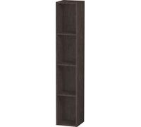 Duravit L-Cube Élément d'étagère vertical, 4 compartiments, 180x180x1000mm, LC120507272, LC120507272, Colorazione: impiallacciato in vero legno di quercia scuro spazzolato e vero legno