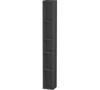 Duravit L-Cube Élément d'étagère vertical, 5 compartiments, 180x180x1400mm, LC120604949, LC120604949, Colorazione: Grafite opaco Decor