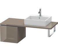 Duravit L-Cube Meuble bas pour console, 1 tiroir, 420x400x547mm, LC583108989, LC583108989, Colorazione: Flanella Laccato lucido grigio flanella