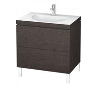 Duravit L-Cube meuble lavabo c-coller avec socle, suspendu au mur, 60x48 cm, 1 tiroir, sans trop-plein, 3 trous pour robinet, LC6916T7272, LC6916T7272, Colorazione: impiallacciato in vero legno di que