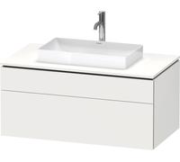 Duravit L-Cube Meuble sous-lavabo en console suspendu, avec plan de toilette en console, 2 tiroirs, 1020x482x550mm, LC4881018180000, LC4881018180000, Colorazione: Bianco opaco Decor bianco opaco