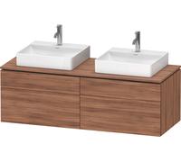 Duravit L-Cube Meuble sous-lavabo en console suspendu, avec plan de toilette en console, 4 tiroirs, pour deux vasques, 1420x482x550mm, LC4872B79790000, LC4872B79790000, Colorazione: Decorazione natura