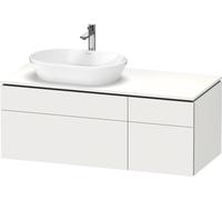 Duravit L-Cube Meuble sous-lavabo en console suspendu, avec plan de toilette en console, 4 tiroirs, vasque à gauche, 1220x482x550mm, LC4876018180000, LC4876018180000, Colorazione: Bianco opaco Decor b