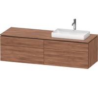 Duravit L-Cube Meuble sous-lavabo en console suspendu, avec plan de toilette en console, 4 tiroirs, vasque à droite, 1620x482x550mm, LC4871R79790000, LC4871R79790000, Colorazione: Decorazione naturale