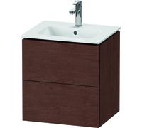 Duravit L-Cube meuble sous-lavabo mural Compact, 2 tiroirs, largeur : 520mm, pour Me by Starck 233653, LC621801313, LC621801313, Colorazione: impiallacciatura in vero legno di noce americano