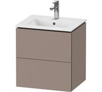 Mobiletto Duravit L-Cube a parete Compact, 2 cassetti, larghezza: 520mm, per Me by Starck 233653, Colorazione: Basalto opaco decoro opaco
