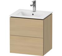 Mobiletto Duravit L-Cube a parete Compact, 2 cassetti, larghezza: 520mm, per Me by Starck 233653, Colorazione: Rovere mediterraneo impiallacciato in vero legno