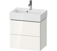 Mobiletto Duravit L-Cube a parete Compact, 2 cassetti, larghezza: 584mm, per Vero Air 236860, Colorazione: Decoro bianco lucido