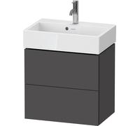 Mobiletto Duravit L-Cube a parete Compact, 2 cassetti, larghezza: 584mm, per Vero Air 236860, Colorazione: Grafite opaco Decor