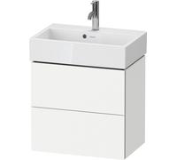 Mobiletto Duravit L-Cube a parete Compact, 2 cassetti, larghezza: 584mm, per Vero Air 236860, Colorazione: Bianco opaco Decor bianco opaco
