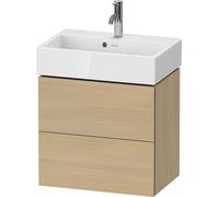 Mobiletto Duravit L-Cube a parete Compact, 2 cassetti, larghezza: 584mm, per Vero Air 236860, Colorazione: Rovere mediterraneo impiallacciato in vero legno
