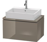 Duravit L-Cube meuble sous-lavabo pour console, largeur 720mm, profondeur 477mm, 1 tiroir, LC580108989, LC580108989, Colorazione: Flanella Laccato lucido grigio flanella
