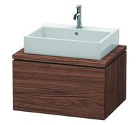Duravit L-Cube Meuble sous-lavabo pour console, suspendu, 1 tiroir, 720x400x547mm, LC581102121, LC581102121, Colorazione: Decorazione in noce scuro