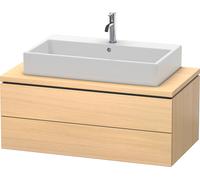 Duravit L-Cube Meuble sous-lavabo pour console, suspendu, 2 tiroirs, 1020x400x547mm, LC581907171, LC581907171, Colorazione: Rovere mediterraneo impiallacciato in vero legno