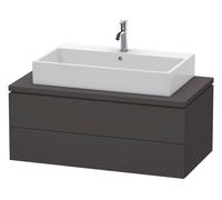 Duravit L-Cube Meuble sous-lavabo pour console, suspendu, 2 tiroirs, 1020x400x547mm, LC581908080, LC581908080, Colorazione: Decoro grafite super opaco