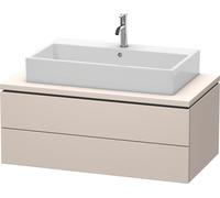 Duravit L-Cube Meuble sous-lavabo pour console, suspendu, 2 tiroirs, 1020x400x547mm, LC581908383, LC581908383, Colorazione: Decoro Taupe Supermatt