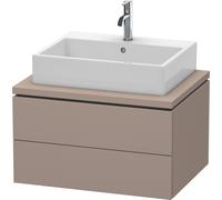 Duravit L-Cube Meuble sous-lavabo pour console, suspendu, 2 tiroirs, 720x400x547mm, LC581604343, LC581604343, Colorazione: Basalto opaco decoro opaco