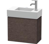 Duravit L-Cube Meuble sous-lavabo suspendu, 1 porte, charnière à droite, 480x400x240mm, LC6246R7272, LC6246R7272, Colorazione: impiallacciato in vero legno di quercia scuro spazzolato e vero legno