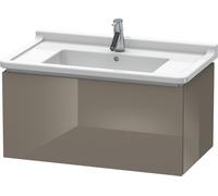 Duravit L-Cube Meuble sous-lavabo suspendu, 1 tiroir, 820mm, pour Starck 3, LC616508989, LC616508989, Colorazione: Flanella Laccato lucido grigio flanella