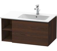 Duravit L-Cube Meuble sous-lavabo suspendu, 1 tiroir, étagère sur le côté, vasque à droite, 820x400x481mm, LC619206969, LC619206969, Colorazione: Noce spazzolato Impiallacciatura in vero legno