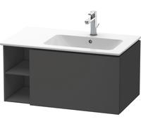 Duravit L-Cube Meuble sous-lavabo suspendu, 1 tiroir, étagère sur le côté, vasque à droite, 820x400x481mm, LC619204949, LC619204949, Colorazione: Grafite opaco Decor