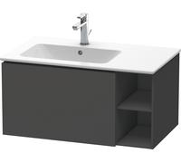 Duravit L-Cube Meuble sous-lavabo suspendu, 1 tiroir, étagère sur le côté, vasque à gauche, 820x400x481mm, LC619104949, LC619104949, Colorazione: Grafite opaco Decor