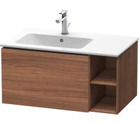 Duravit L-Cube Meuble sous-lavabo suspendu, 1 tiroir, étagère sur le côté, vasque à gauche, 820x400x481mm, LC619107979, LC619107979, Colorazione: Decorazione naturale in noce