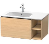 Duravit L-Cube Meuble sous-lavabo suspendu, 1 tiroir, étagère sur le côté, vasque à gauche, 820x400x481mm, LC619107171, LC619107171, Colorazione: Rovere mediterraneo impiallacciato in vero legno